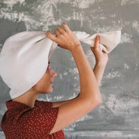 Hemp Turban Hair Towel Head turban Bath Hemp sauna spa bath turban Shower Natural wrap