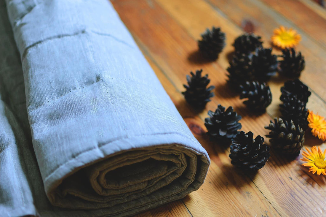 Hemp Yoga mat / Natural organic yoga mat rug/ hemp fiber in linen fabric / for Yoga studio pilates hand made/ Eco friendly