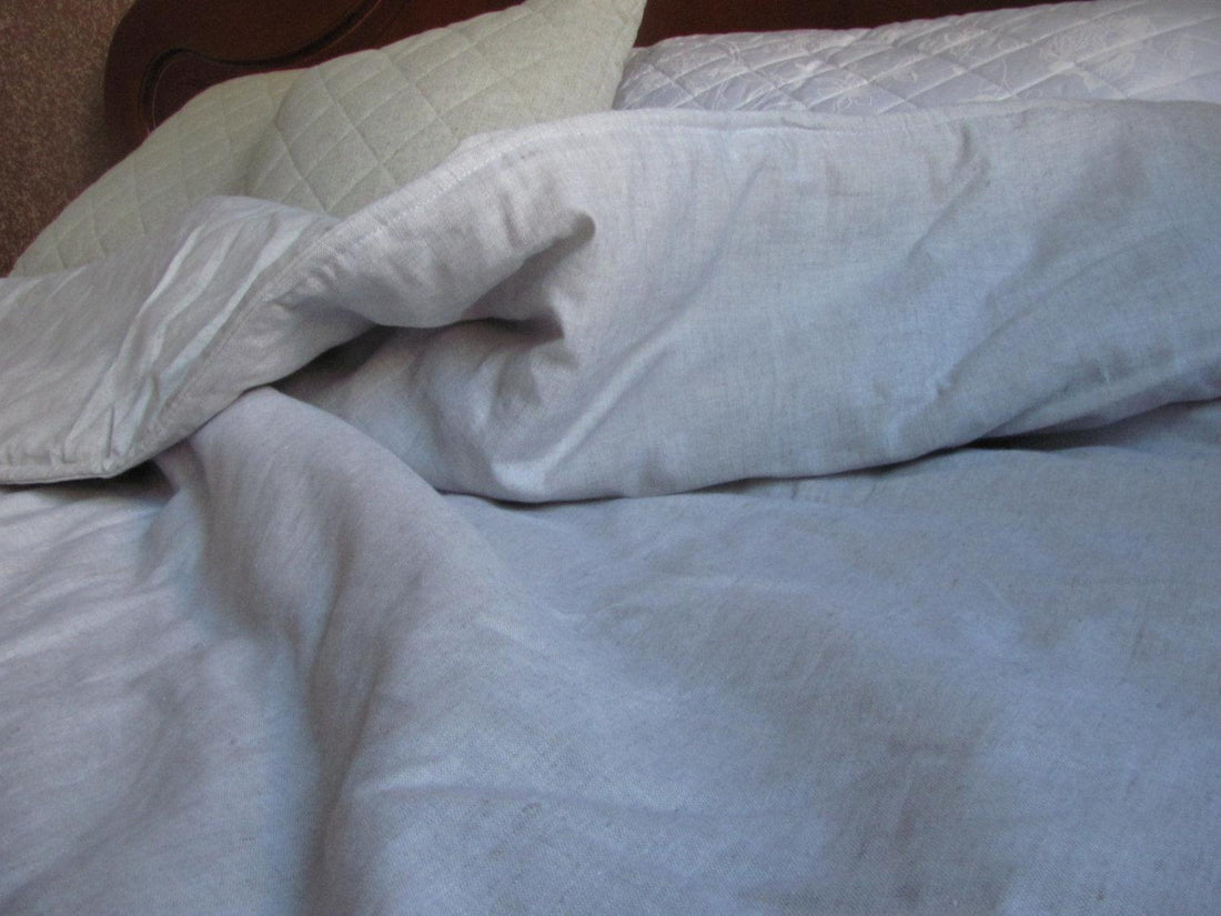 Hemp and Linen blanket quilt filler organic Hemp fiber in natural linen fabric customer sizes