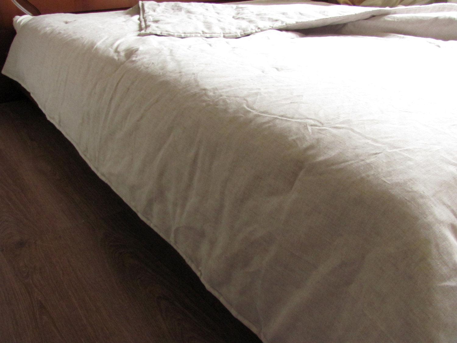 Hemp and Linen blanket quilt filler organic Hemp fiber in natural linen fabric customer sizes