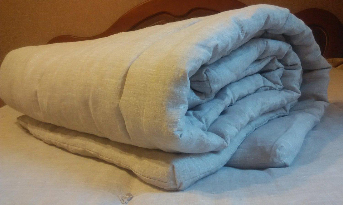 Hemp mattress Topper HEMP fiber filling in natural non-dyed Linen fabric
