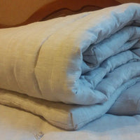 Hemp mattress Topper HEMP fiber filling in natural non-dyed Linen fabric