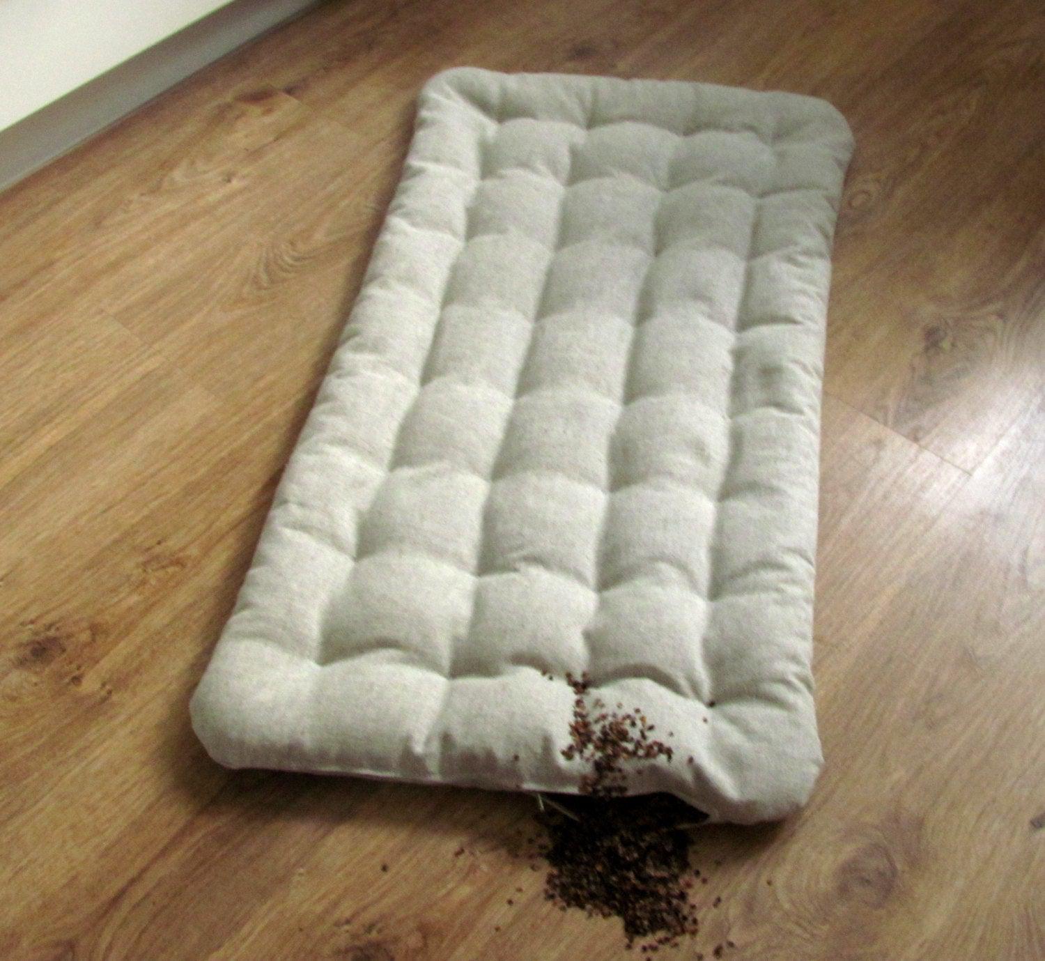 Hemp mattress with Buckwheat hulls for baby 20"x36"in/ Organic mattress / topper / Hemp floor mat cushion / Meditation Yoga