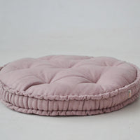 Round Hemp cushion Hemp fiber filling in linen fabric natural organic Floor cushion Meditation pillow custom made size