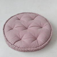 Round Hemp cushion Hemp fiber filling in linen fabric natural organic Floor cushion Meditation pillow custom made size