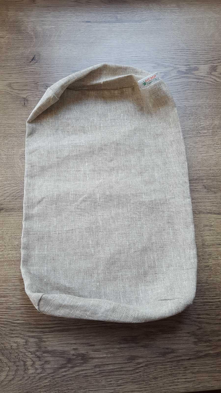 Cover for bolster natural non-dyed linen fabric without filler