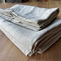 Natural linen duvet cover non-dyed washed linen fabric Full Queen King custom sizes