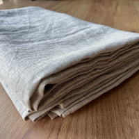 Natural linen duvet cover non-dyed washed linen fabric Full Queen King custom sizes