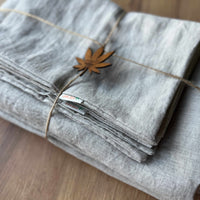 Natural linen duvet cover non-dyed washed linen fabric Full Queen King custom sizes