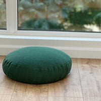 Green Meditation Set Zafu & Zabuton with Buckwheat hulls Meditation pillow Meditation cushion pouf Zen cushion Meditation Space Yoga