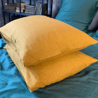 Linen Pillowcases Linen Washed Fabric Black White Green Ashen Pink Custom sizes Make to order