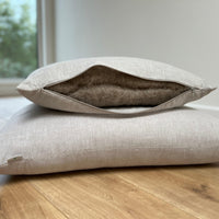 HEMP Pillow filled organic HEMP FIBER in linen fabric with regulation height Hemp pillow