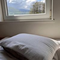 HEMP Pillow filled organic HEMP FIBER in linen fabric with regulation height Hemp pillow