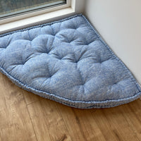 Hemp Reading nook cushion Hemp fiber in non-dyed linen fabric / Floor cushion /