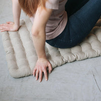 Linen Floor cushion with Buckwheat hulls Meditation zabuton/ for Yoga studio/ Massage Orthopedic pillow
