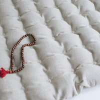 Linen Floor cushion with Buckwheat hulls Meditation zabuton/ for Yoga studio/ Massage Orthopedic pillow