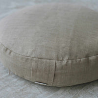 Linen Meditation floor cushion with Buckwheat hulls / Zafu pillow seat/Meditation Yoga