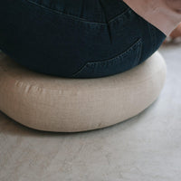Linen Meditation floor cushion with Buckwheat hulls / Zafu pillow seat/Meditation Yoga