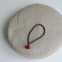 Linen Meditation floor cushion with Buckwheat hulls / Zafu pillow seat/Meditation Yoga