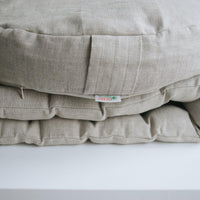 Linen Meditation floor cushion with Buckwheat hulls / Zafu pillow seat/Meditation Yoga