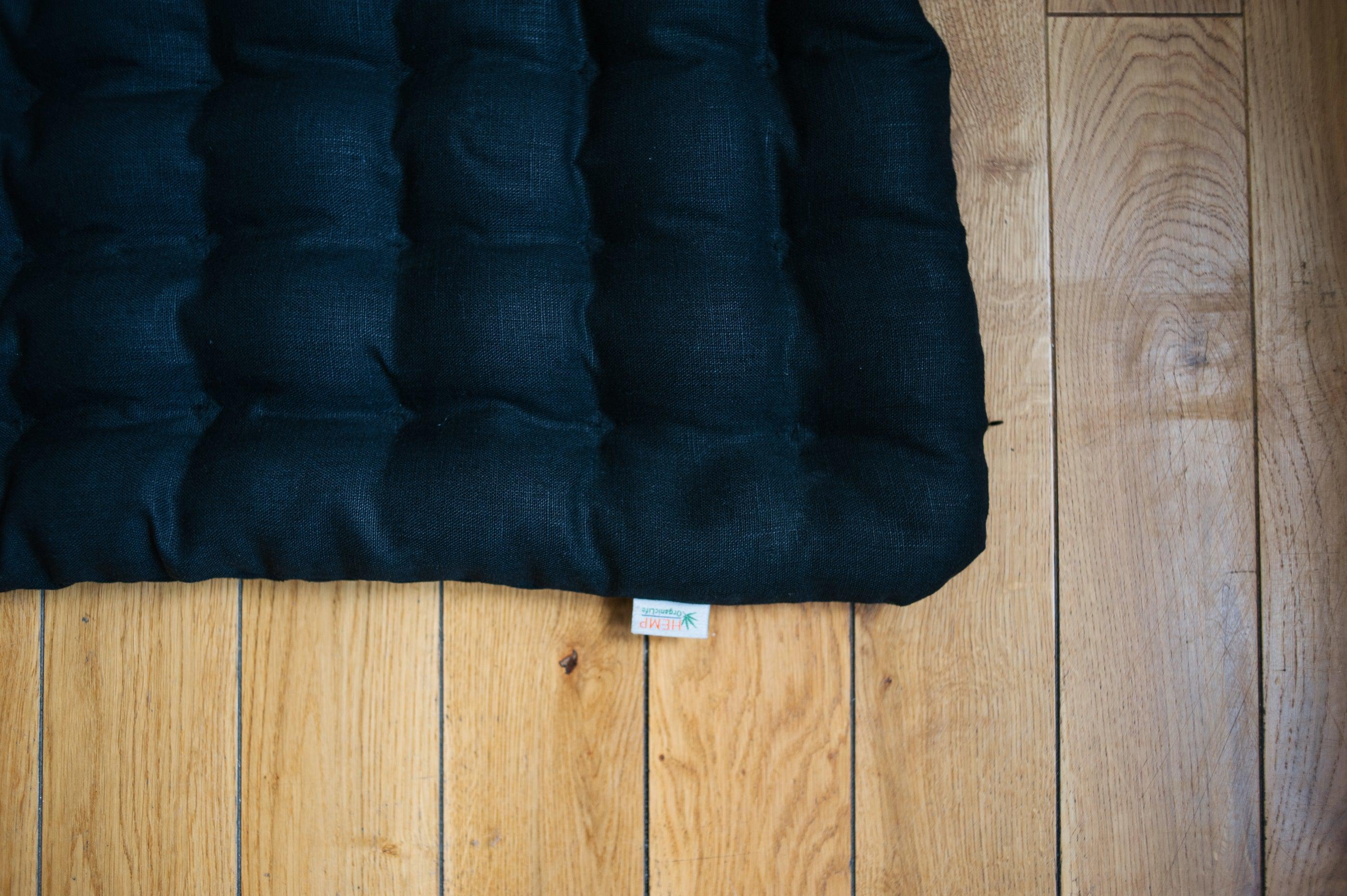 Meditation cushion set of natural Linen Zafu & Zabuton with Buckwheat hulls / for Yoga studio