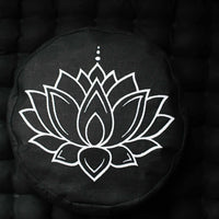 Meditation set of Zafu and Zabuton floor cushions with organic buckwheat hulls