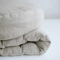 Meditation set of Zafu and Zabuton floor cushions with organic buckwheat hulls