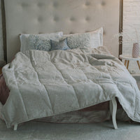 Natural HEMP Linen blanket quilt - filler organic Hemp fiber in natural linen fabric customer sizes