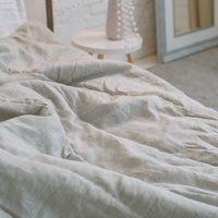 Natural HEMP Linen blanket quilt - filler organic Hemp fiber in natural linen fabric customer sizes