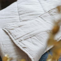 Natural HEMP Linen blanket quilt - filler organic Hemp fiber in natural linen fabric customer sizes