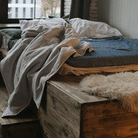 Natural HEMP Linen blanket quilt - filler organic Hemp fiber in natural linen fabric customer sizes