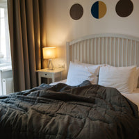 Natural Hemp Linen Blanket "Earth" quilt - linen organic fabric + filler organic Hemp fiber