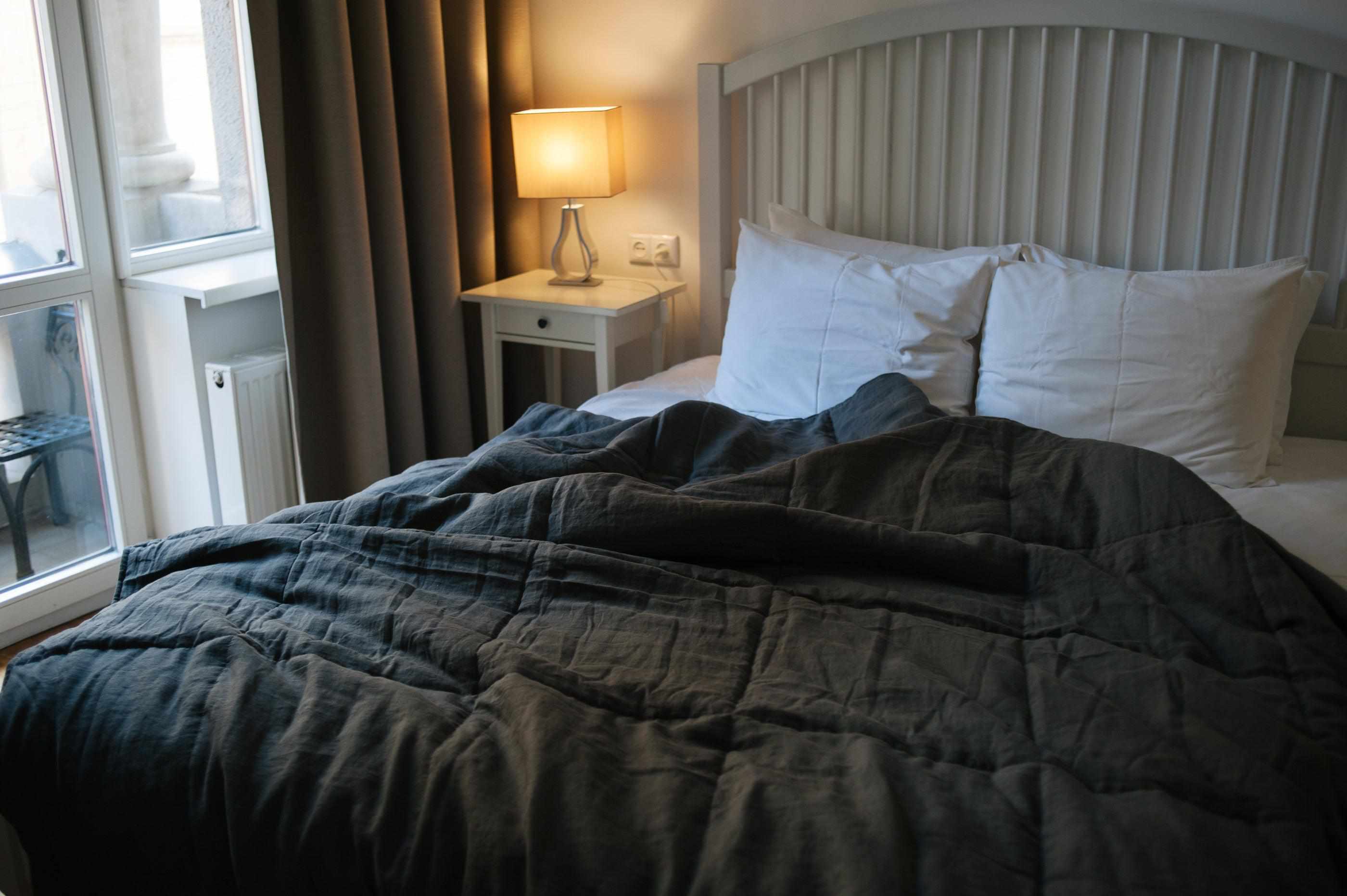 Natural Hemp Linen Blanket "Earth" quilt - linen organic fabric + filler organic Hemp fiber