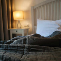 Natural Hemp Linen Blanket "Earth" quilt - linen organic fabric + filler organic Hemp fiber