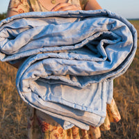 Organic HEMP + FLAX blanket "Flying Mood" quilt - natural linen fabric with filler organic Hemp fiber all sizes