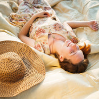 Organic HEMP + FLAX blanket "Sunshine" quilt linen natural fabric with filler organic Hemp fiber