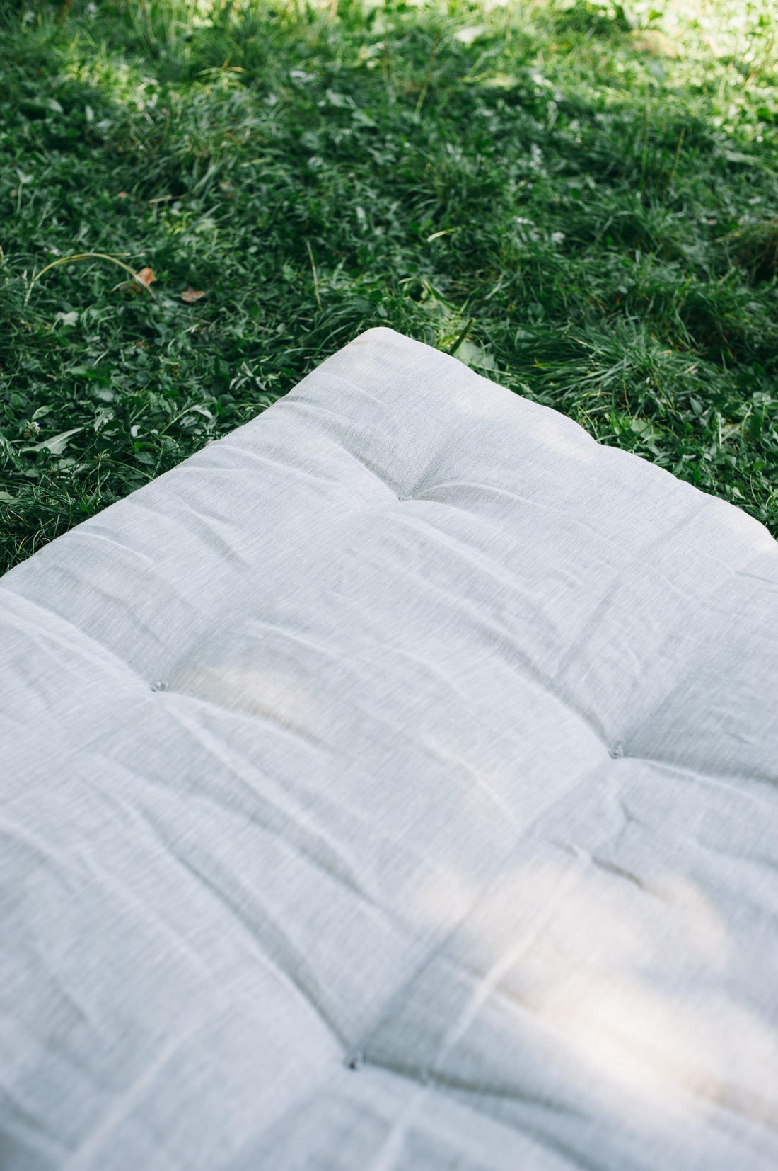 Organic Play mat filled HEMP Fiber in non-dyed linen fabric Nursery Baby Blanket Blanky padded