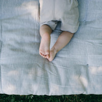 Organic Play mat filled HEMP Fiber in non-dyed linen fabric Nursery Baby Blanket Blanky padded