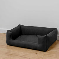 HEMP pet bed in natural black linen fabric filled organic HEMP Fiber - mat carpet - house for cats organic