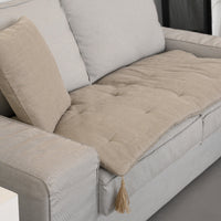 Hemp Linen Throw Pillow with Cover Filled HEMP Fiber filler in Natural Linen zipped Cover Throw Decorative Cushion