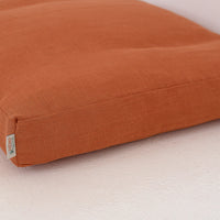 Natural Hemp Linen Pet Mat Pad Mattress Cushion Removable Washable Linen Cover Organic Hemp Fiber Filler in Natural Linen Fabric Padded Dog