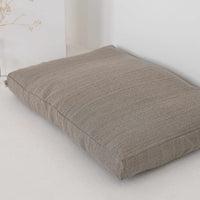 Geometric Hemp Linen Pet Mat Pad Mattress Cushion Removable Washable Linen Cover Organic Hemp Fiber Filler Natural Linen Fabric Padded Dog