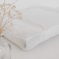 Hemp Linen pet mat pad mattress cushion with two removable White linen covers organic hemp fiber filler in white linen fabric