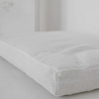 Hemp Linen pet mat pad mattress cushion with two removable White linen covers organic hemp fiber filler in white linen fabric