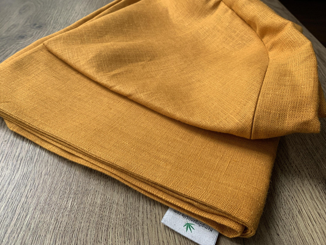 Set of Zafu and Zabuton covers with zipper in linen fnatural abric
