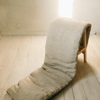 Thick HEMP Sleeping bag in washed linen fabric- organic hemp fiber filling + linen non-dyed fabric - blanket quilt, hand made