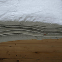 White Natural HEMP Linen blanket in squares- filler organic Hemp fiber in natural linen fabric customer sizes