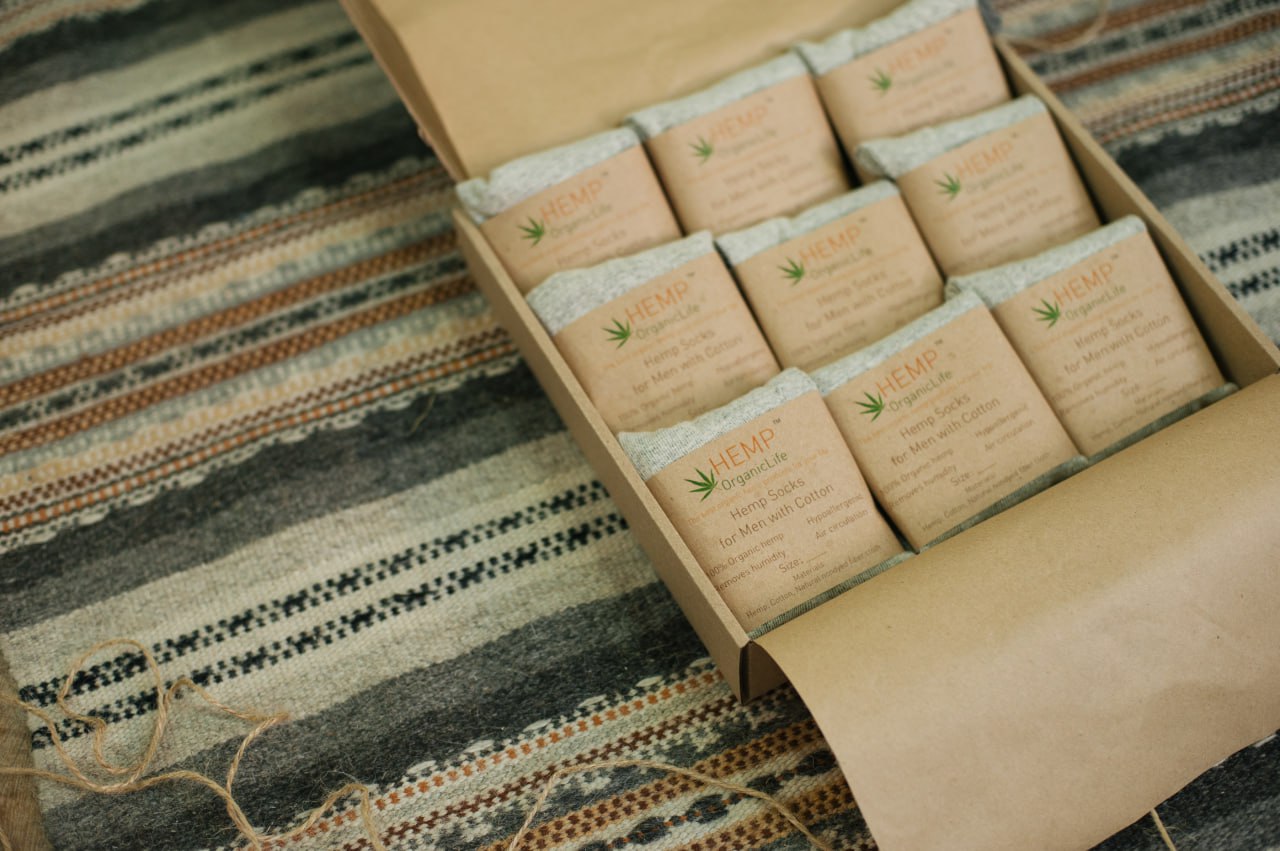 What are the unique features of hemp that make it ideal for socks and slippers?