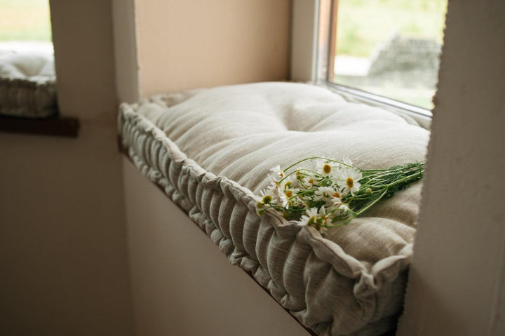 Comfort and Style: Hemp Floor Cushions, Bench, Window Mudroom Cushions