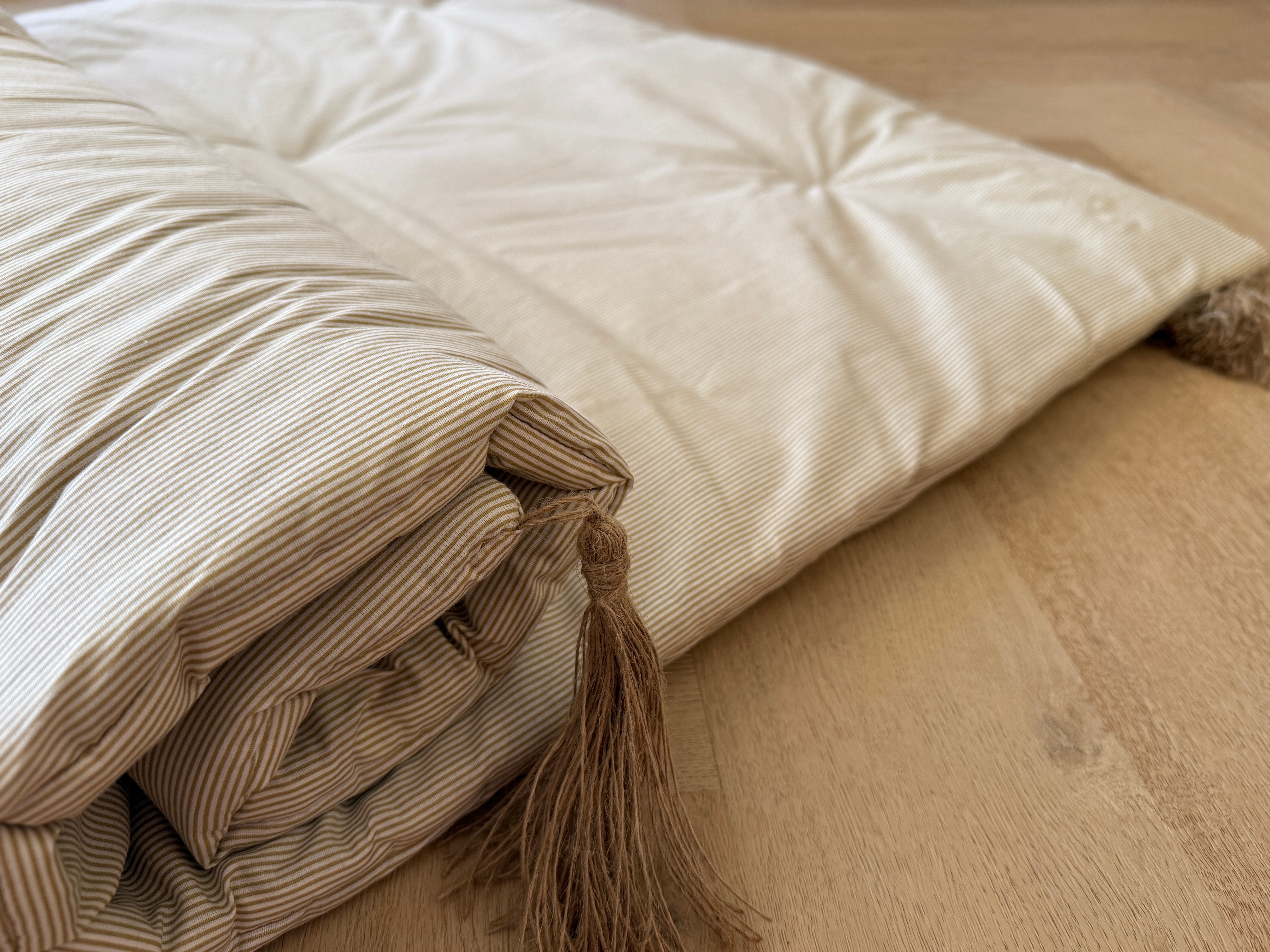 Unique Hemp filled Washable Furniture Sofa Protector for Pets, Kids Couch Slipcovers Custom made sizes in cotton Stripe fabric
